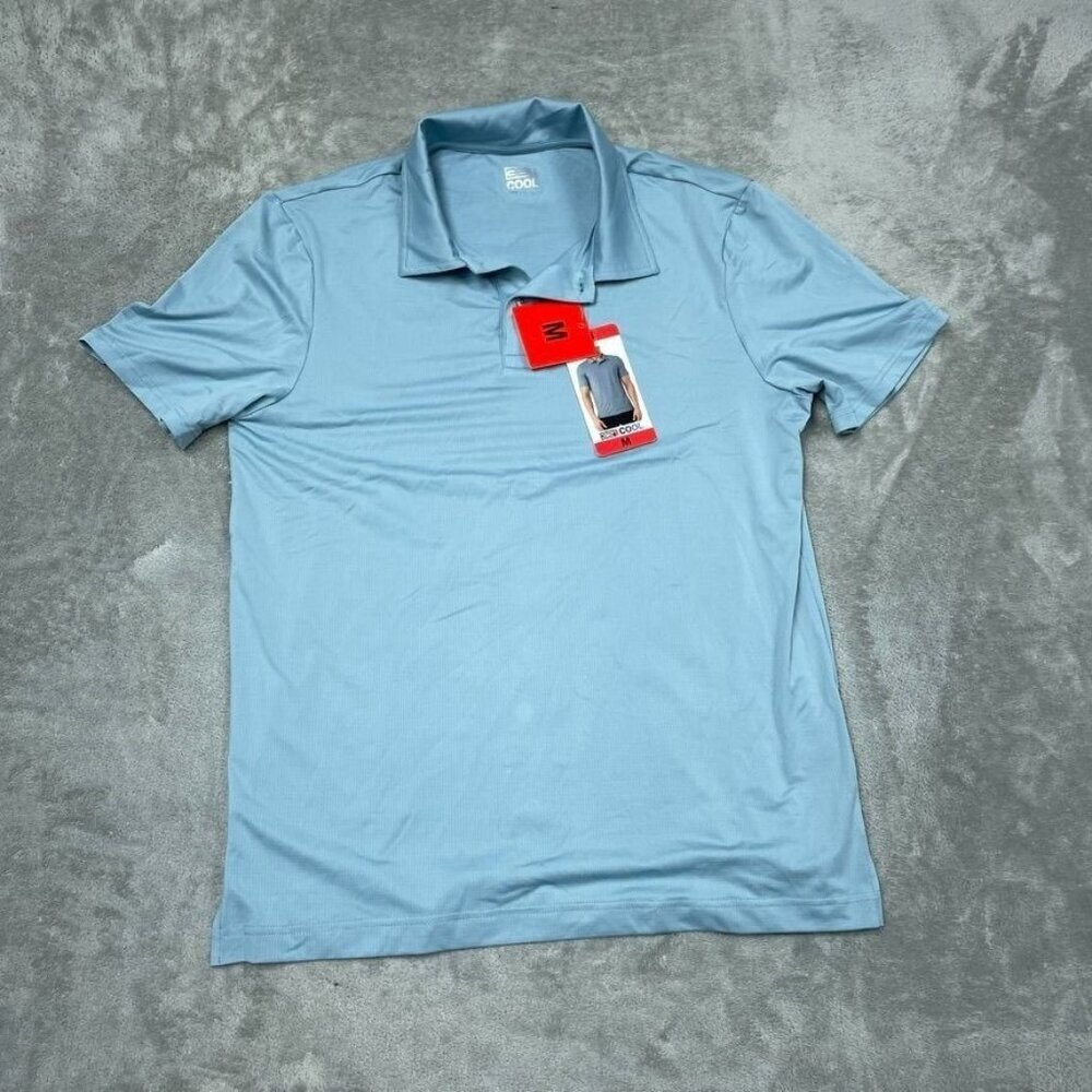 32 Degrees Cool Mens Polo Shirt Blue Size M New W/ Tags a0207
